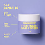 Fresh Start Scalp Scrub — Rosemary + Mint Deep Cleanse — Olivia Melody