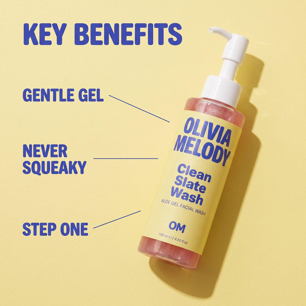 Clean Slate Wash — Gel Cleanser with Aloe, for Fresh-Start Skin — Olivia Melody