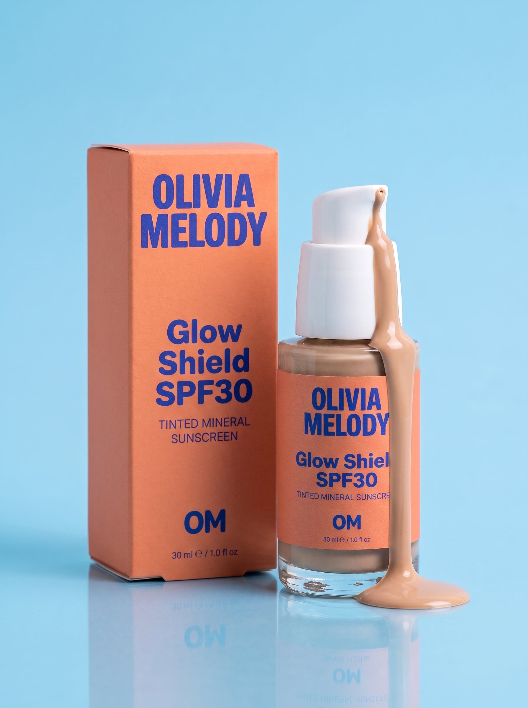 Glow Shield SPF30 — Tinted Mineral Sunscreen, Zero White Cast — Olivia Melody